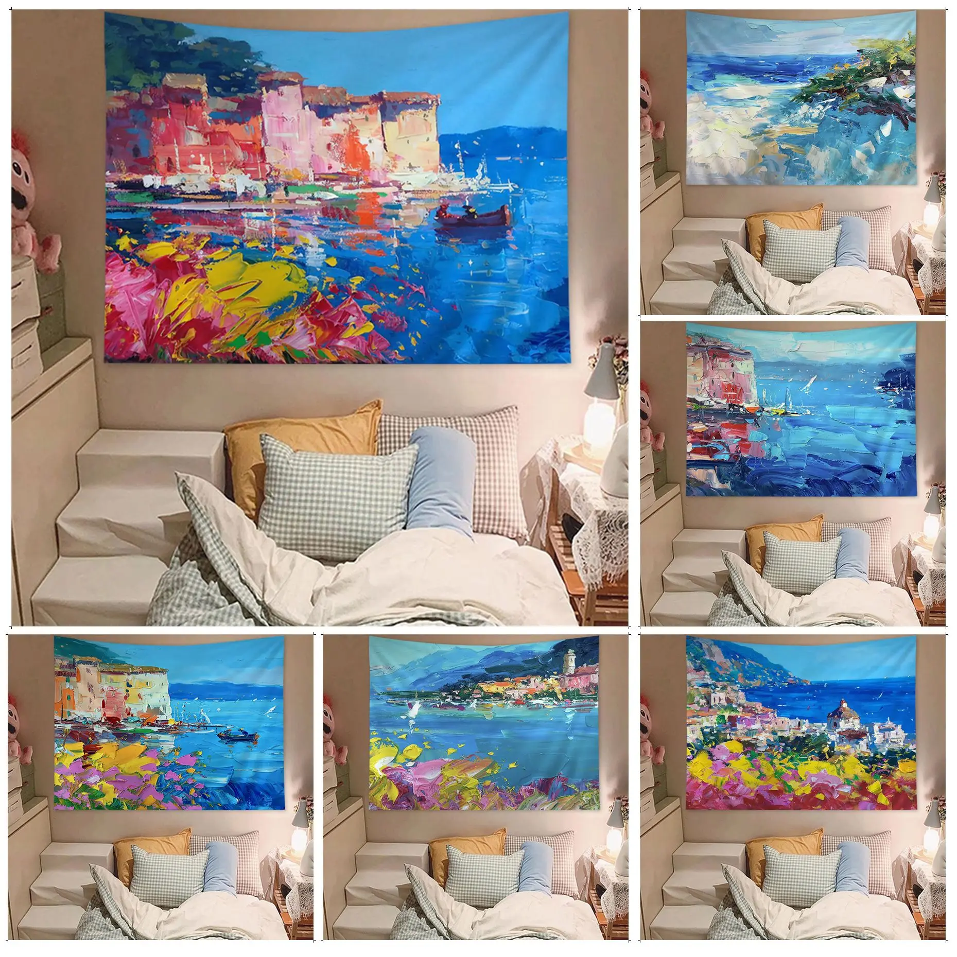 

Oil Painting Tapestry Art Printing Indian Buddha Wall Decoration Witchcraft Bohemian Hippie Home Decor