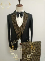 szmanlizi brand design groom tuxedo for wedding prom men suits 3 pcs smoking masculino formal slim fit business male clothes set
