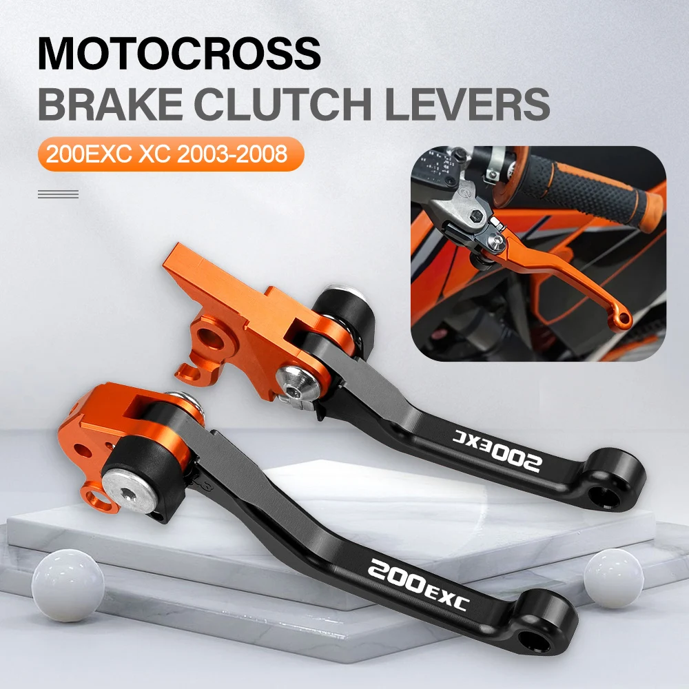 

Motocross Foldable Pivot Dirt Bike Brake Clutch Levers Handle Lever FIT FOR 200EXC 200 EXC 2003 2004 2005 2006 2007 2008 200EXC