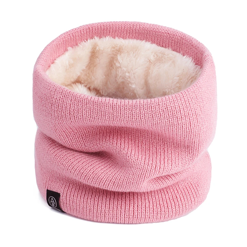 Зимний теплый шарф для мальчиков и девочек детский толстый шерстяной воротник