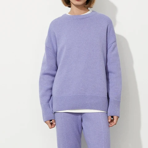2023 Новый женский свитер хорошего качества с круглым вырезом, осенне-зимняя одежда, вязаный пуловер, свитер с длинными рукавами, Pull Femme
