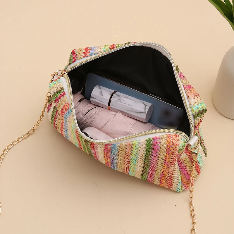 Плетеная соломенная сумка из ротанга для женщин