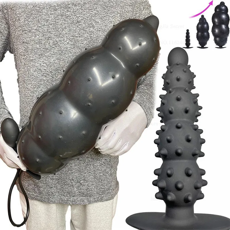 

Inflatable Super Huge Anal Plug Anus BDSM Expander Butt Plug Dilator G Spot Stimulator Prostate Massager Sex Toys For Man Woman