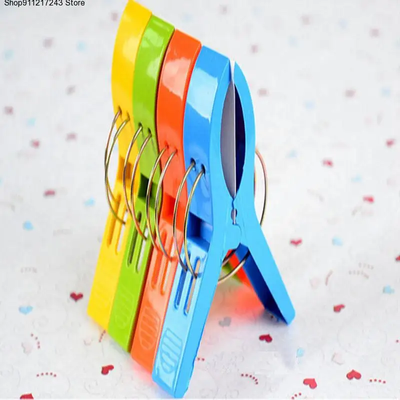 

Clothes Pegs 4pcs/1Pack Plastic Home Organize Clip Towel Clip Sun Lounger Sunbed Peg Sunbed Pool