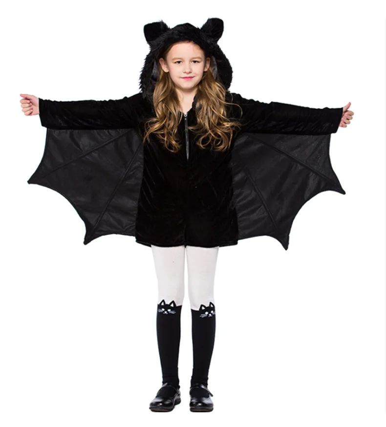 Halloween Children's Costume Black Bat Cosplay Costume Children's Halloween Drag Clothes