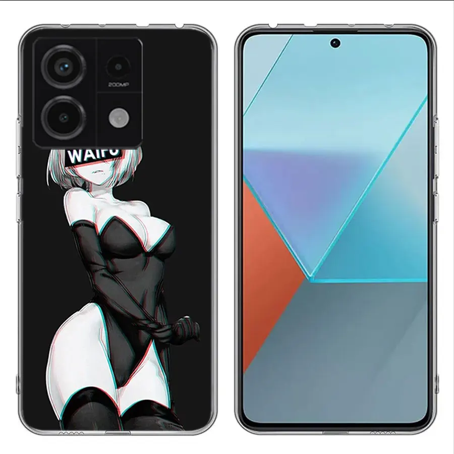 Прозрачный чехол для телефона Hentai Harajuku Anime Girl Xiaomi Redmi 12 12C 10 10A 10C 9 9A 9C 9T Note 13 Pro + 12S TPU 8