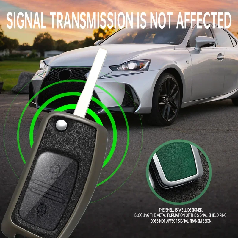 Чехол для автомобильного ключа из углеродного волокна цинкового сплава чехол