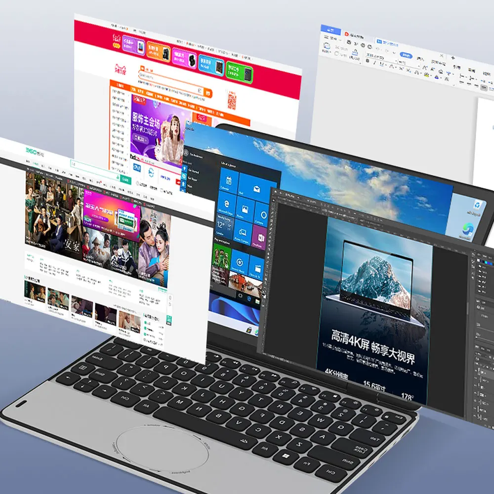 Мини-ноутбук CRELANDER 10 95 дюйма сенсорный экран Intel N100 процессор Windows 11 512 ГБ M2 SSD 2 в 1