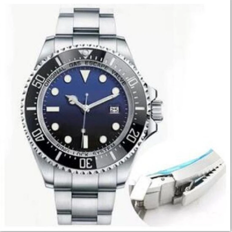 

Часы мужские водонепроницаемые с керамической рамкой, 44 мм, из нержавеющей стали