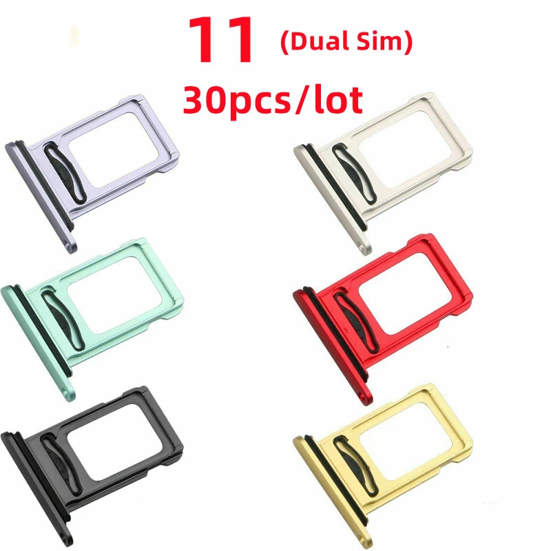 

30pcs SIM Card Tray Holder Slot for iPhone 11 Pro Max 12 11Pro Single Dual Adapter Replacement Parts