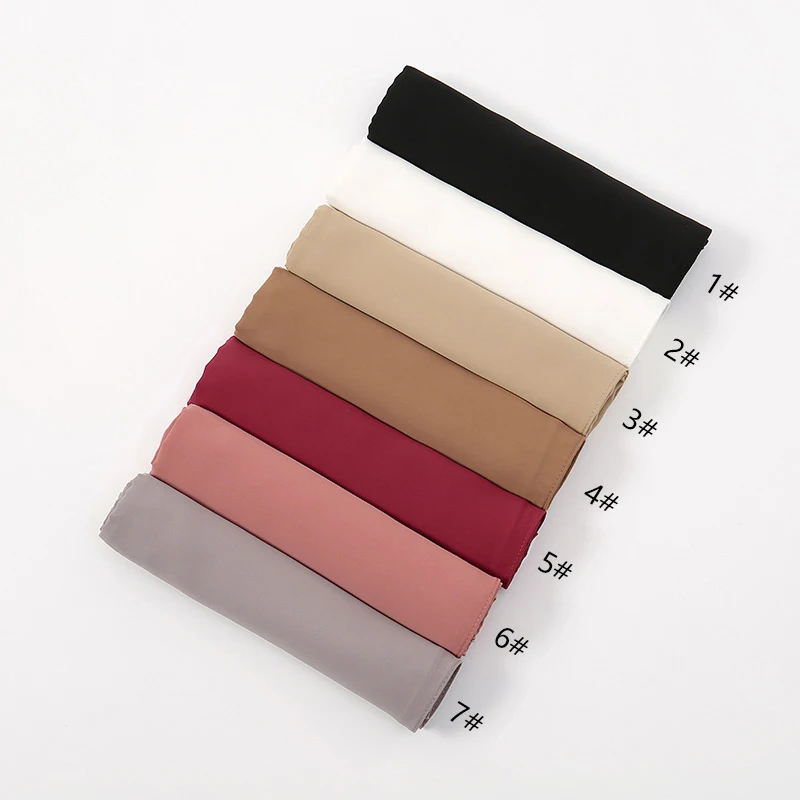 Новый шелковый шифоновый хиджаб Medina мусульманский премиум-класса шарф для