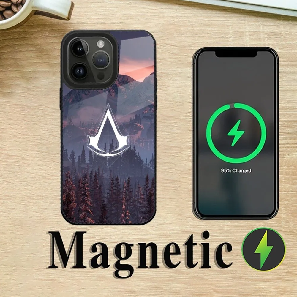 A-Assassins Game C-Creed чехол для телефона iPhone 15 14 13 12 11 Plus Pro Max Mini Magsafe Магнитная