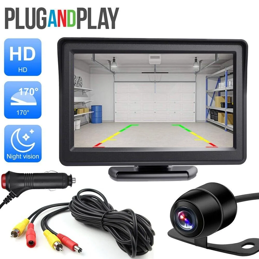 

4.3 Inch Car Rear Camera Monitor LED Reversing Camera with Screen TFT LCD Display for Vehicle Parking Easy Installation