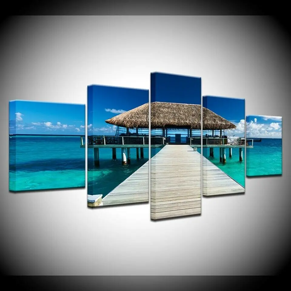 

5 шт., настенные картины для декора помещений, без рамки