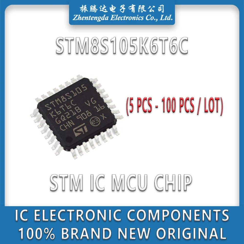 STM8S105K6T6C STM8S105K6T6 STM8S105K6 STM8S105 STM8S STM8 STM IC MCU Chip LQFP-32