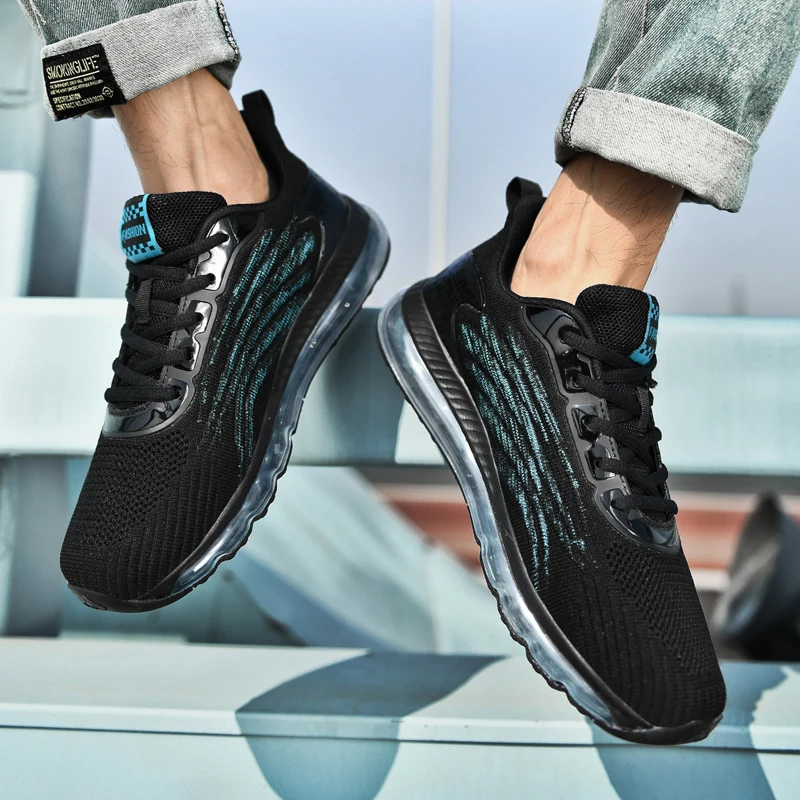New Arrival Cushion Running Sneakers for Men Breathable Comfortable Sports Mens Sneakers Non-slip Training Fitness Male Shoes