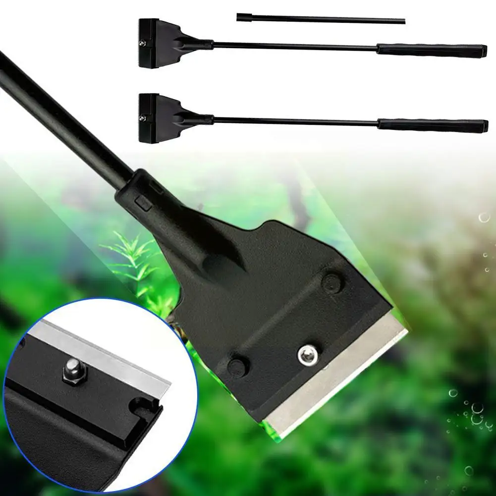 

Скребок для очистки аквариума, зернистость двойного использования, плоский песок, водоросли, стекло, инструменты для очистки аквариума, вод...