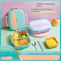 thermal lunch box portable student bento bring your own food container stainless steel vacuum bowl insulated lunch box for kids