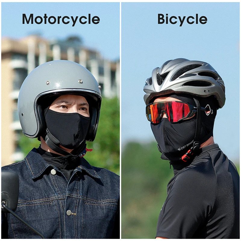 WEST BIKING Summer Cycling Skull Cap Sun Protection Face Cover Anti-UV Headgear MTB Bike Motorcycle Men's Bicycle Helmet Liner