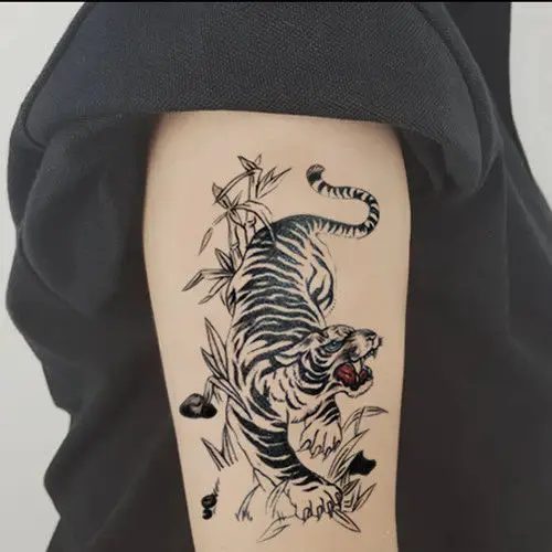 

Tiger Tattoos Waterproof Temporary Tattoo for Woman Men Fake Tattoo Stickers Lasting Wrist Arm Tattoo Art Tatuajes Temporales