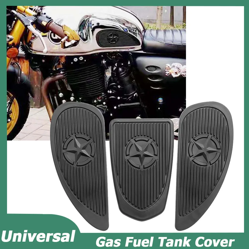 

Universal For Yamaha YBR125 SR400 XSR900 Honda Motorcycle Cafe Racer Gas Fuel Tank Sticker Cover Protect Side Knee Pad Star Grip