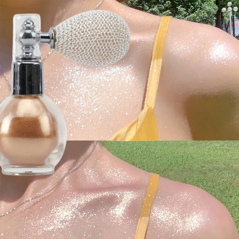 High Gloss Glitter Powder Spray Shimmer Sparkle Powder Makeup For Face Body Highlight Makeup