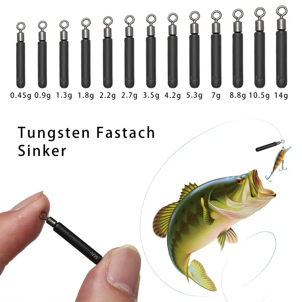 

045g-14g Weights Fishing Tungsten Quick Release Casting Fishing Tools Hook Connector Line Sinkers Weight Tungsten