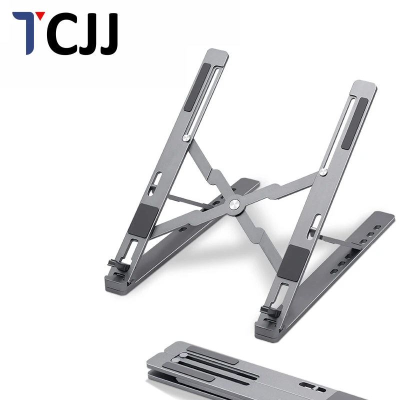 

Portable Laptop Stand Aluminium Foldable Notebook Support Base For Macbook Pro Holder Adjustable Bracket Computer Accessories