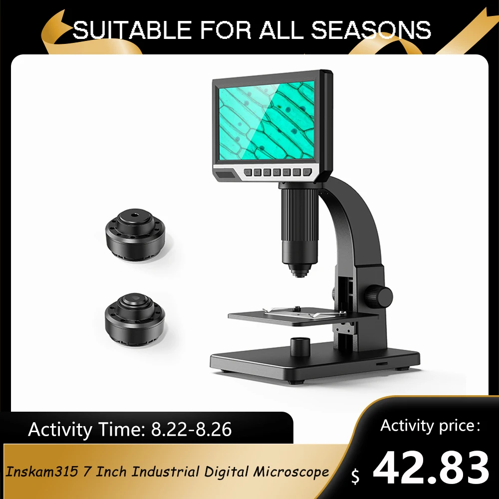 

Inskam315 7 Inch IPS High Definition Screen Industrial Digital Microscope Camera 0-2000x Support Computer Screen Viewing
