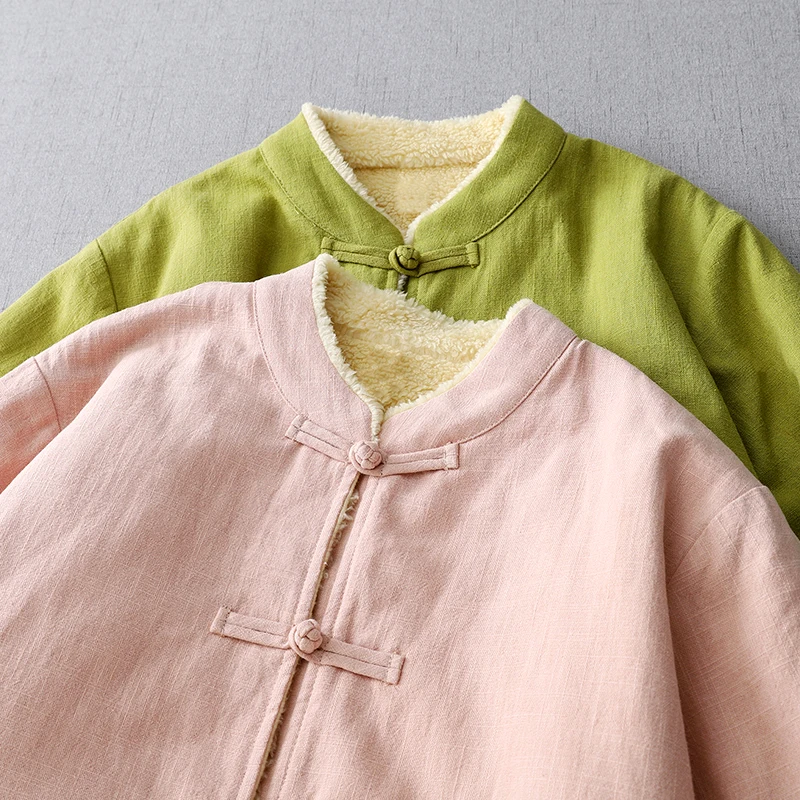 Новое китайское пальто на хлопковой подкладке для женщин зимняя утолщенная