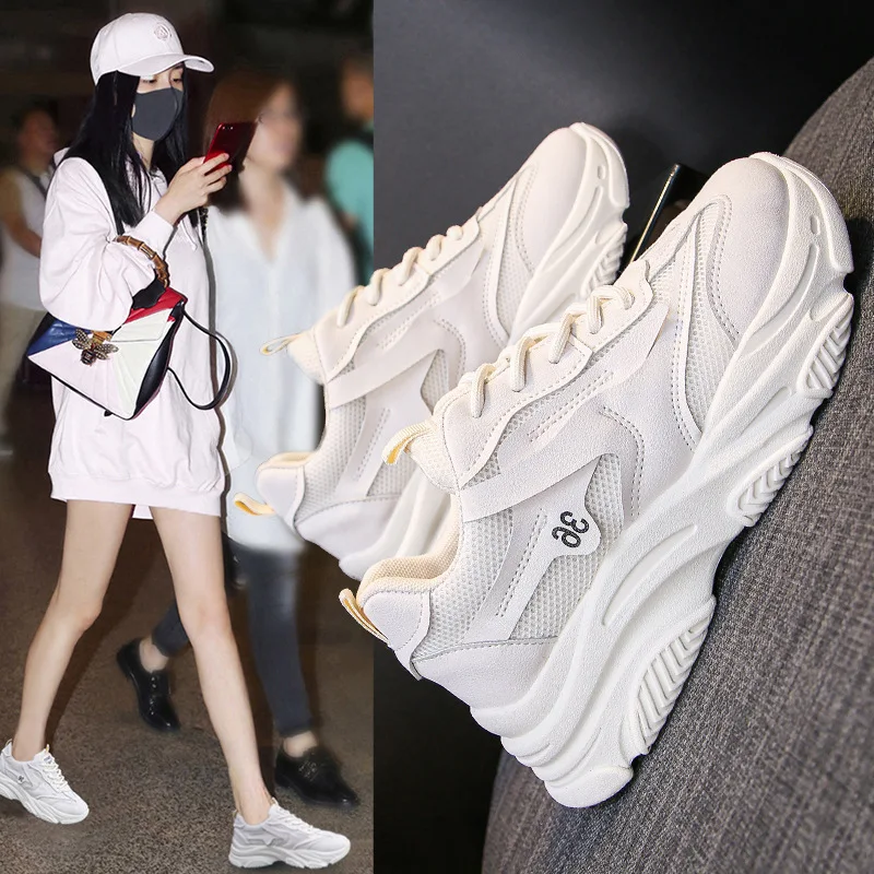 

Sports dad shoes women's autumn new mesh thick bottom casual breathable shoes