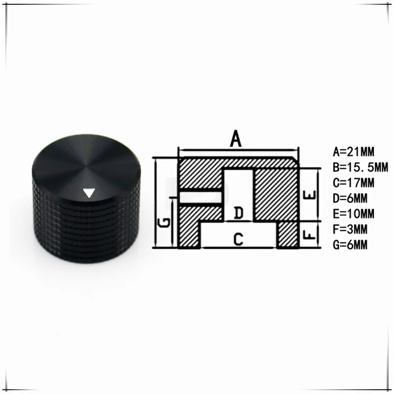

2 шт. 21 х17 мм полностью алюминиевая твердая решетчатая клетчатая узорная ручка потенциометр усилитель громкости Ручка крышка отверстие 6 мм