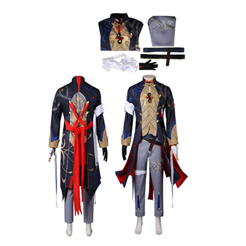 

Honkai Ren костюмы для косплея Мужское пальто, брюки, костюмы для Хэллоуина, карнавальные костюмы