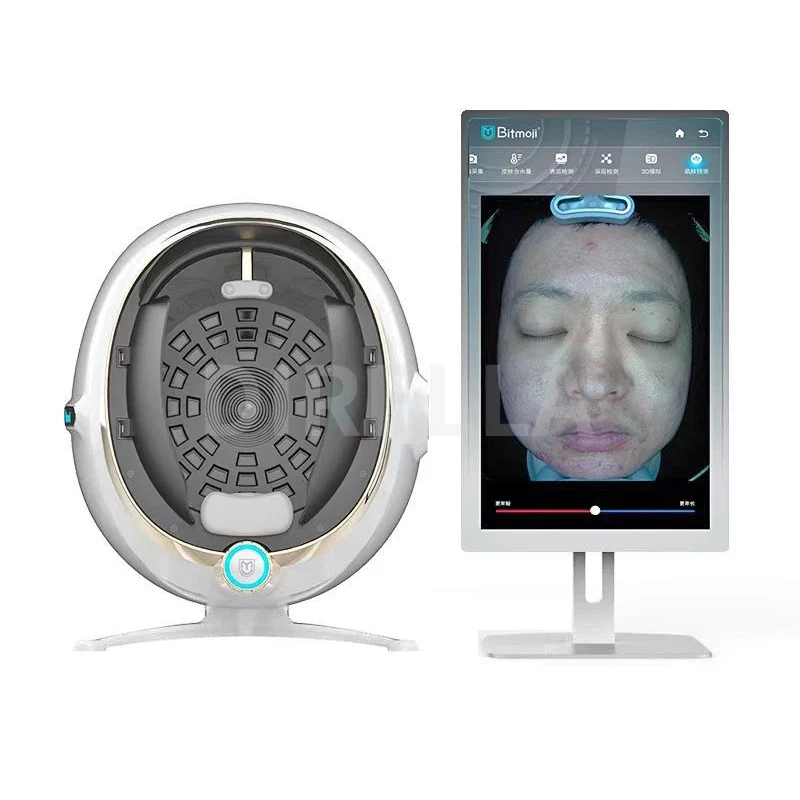 Skin Analyzer 3D Digital Magic Mirror Skin Analysis Scanner Machine Facial Detection Face Test AI Intelligent With 21.5 Inch