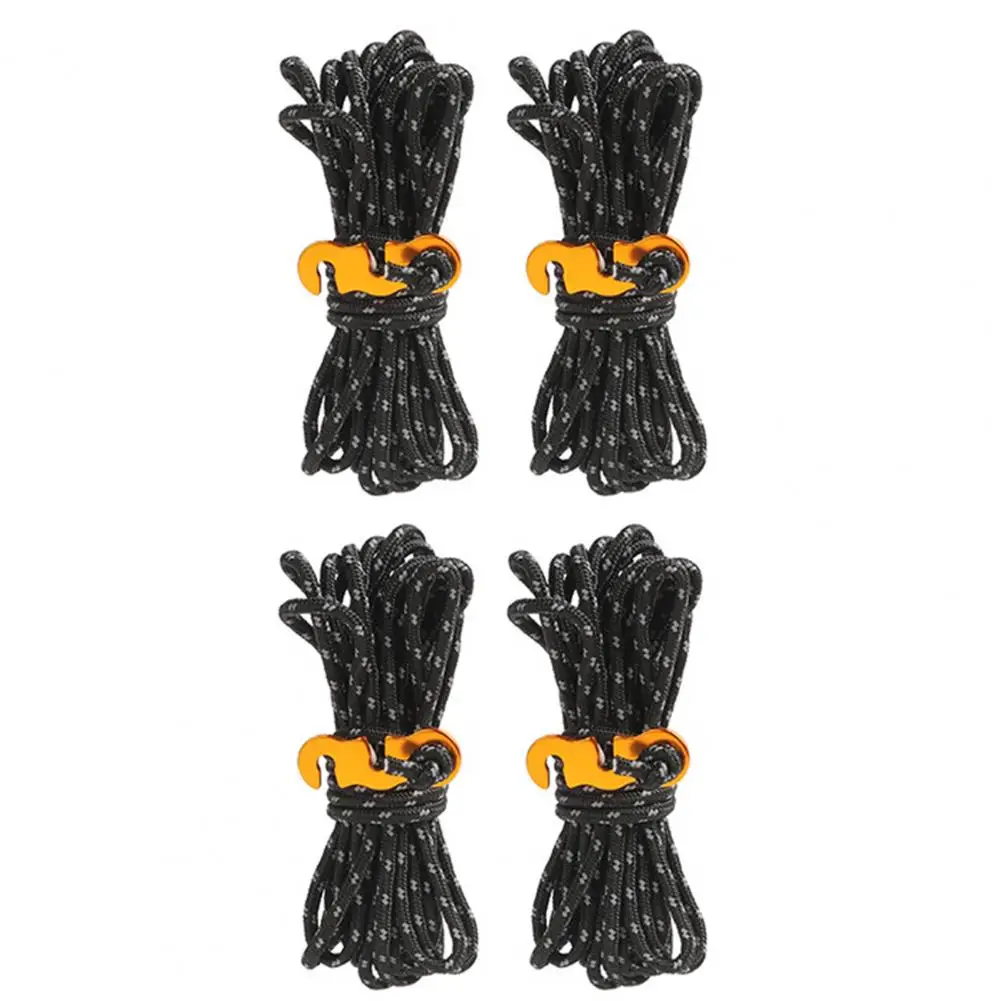 

4Pcs 4m Portable Tent Lanyard Highly Reflective Not Easy to Crack Good Toughness Canopy Cord Set Outdoor Accessories