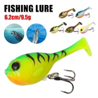 62mm 9 5g soft bait jighead sinking micro fishing lures artificial crankbait paddle tail wobblers swimbait trout fishing tackle