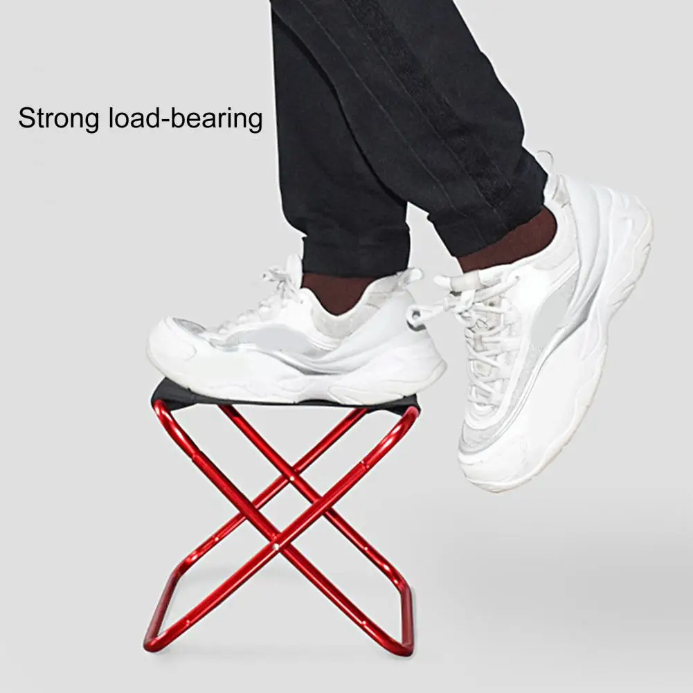 

Folding Stool Mini Rust-proof Thickened Space Saving Tear-resistant Strong Load Bearing Aluminum Alloy Fishing Camping Chair