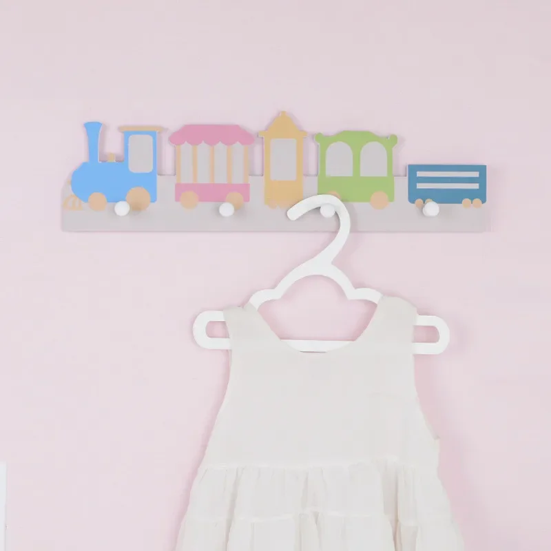 

Wood Key Holder Wall Storage Organizer Hook Cartoon Nordic Wooden Rack Storage Wall Hanging Home Decoration Coat Storage Hook