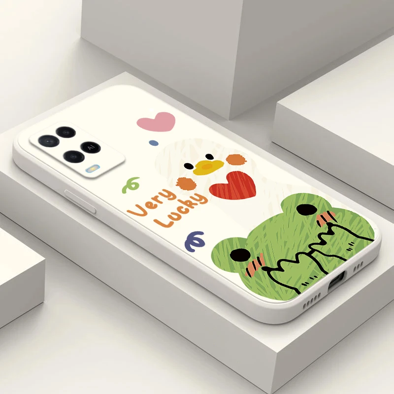 Чехол для телефона OPPO Reno 8 7 6 5 3 4 SE PRO PLUS lite 4G 5G cute frog duck