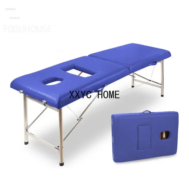 Массажные столы для красоты Специальная утолщенная складная массажная кровать с