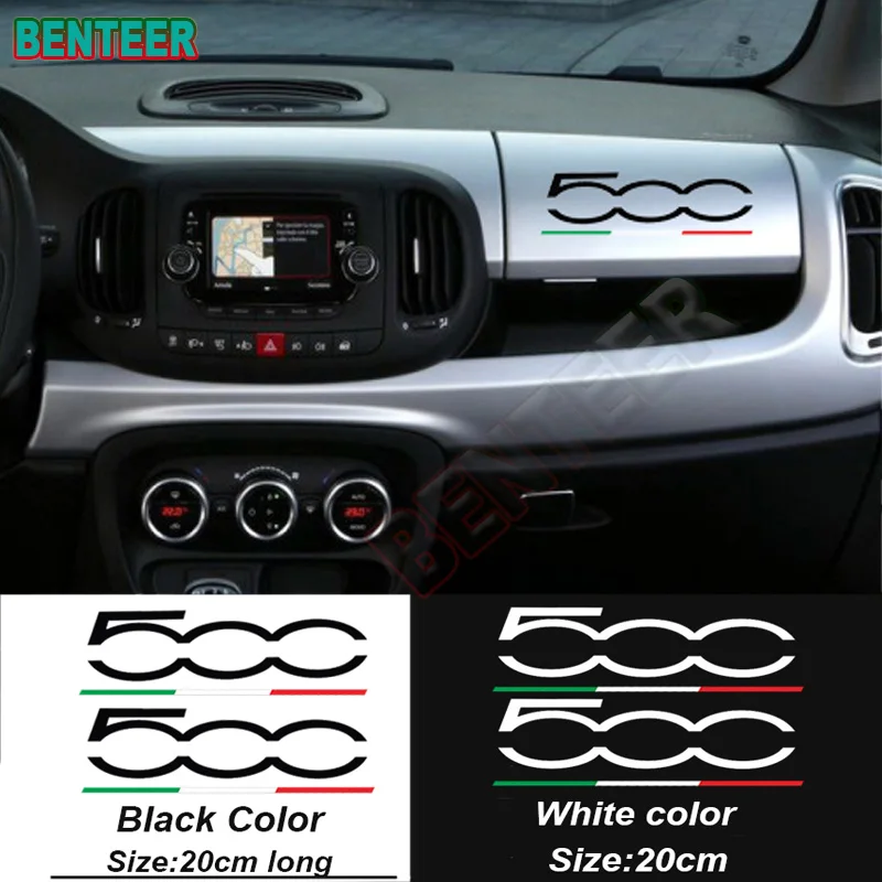 

2pcs Car Interior Sticker For Fiat 500 500x 500l 500e Auto Accessories