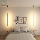 Простые Геометрические линии полосы подвесной светильник светодиодный подвесной светильник для гостиной ТВ светодиодный светодиодные подвесные светильники для столовой Кабинета спальни прикроватные светильники