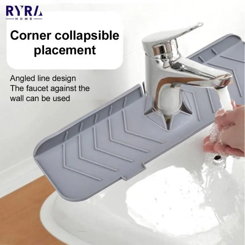 

Силиконовый коврик для смесителя с защитой от брызг, мягкая резиновая прокладка, инструмент для слива смесителя, бытовой кухонный коврик дл...