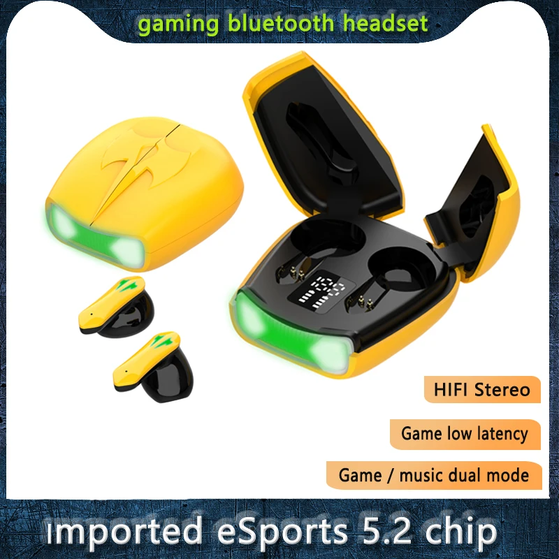 

TWS X16 Bluetooth 5.2 Беспроводная гарнитура 65 секунд с низкой задержкой Игровые наушники HIFI стерео наушники-вкладыши сенсорные спортивные наушники для геймеров
