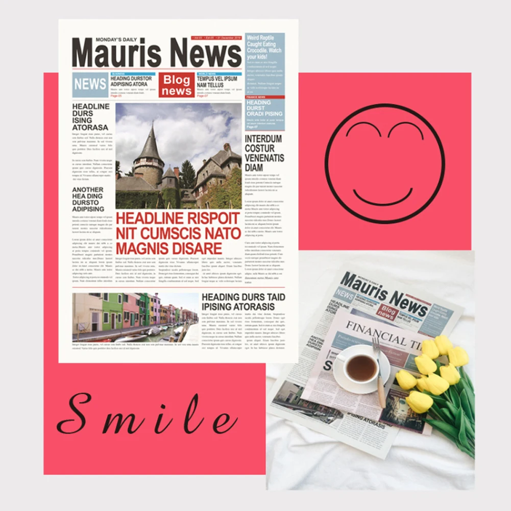 Ностальгическая английская газета в винтажном стиле для реквизиты фона