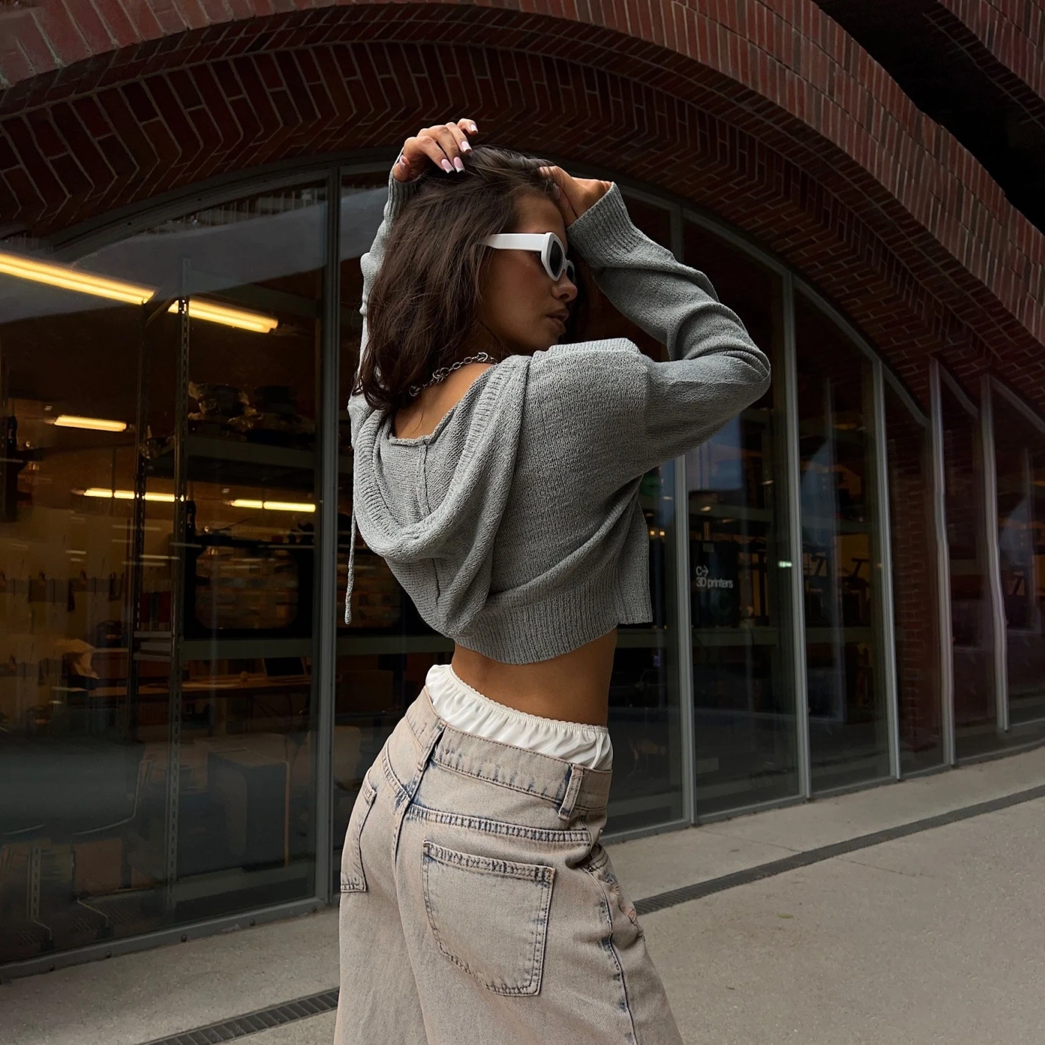 Укороченный комплект Caregan для женщин уличные короткие свитера сексуальная