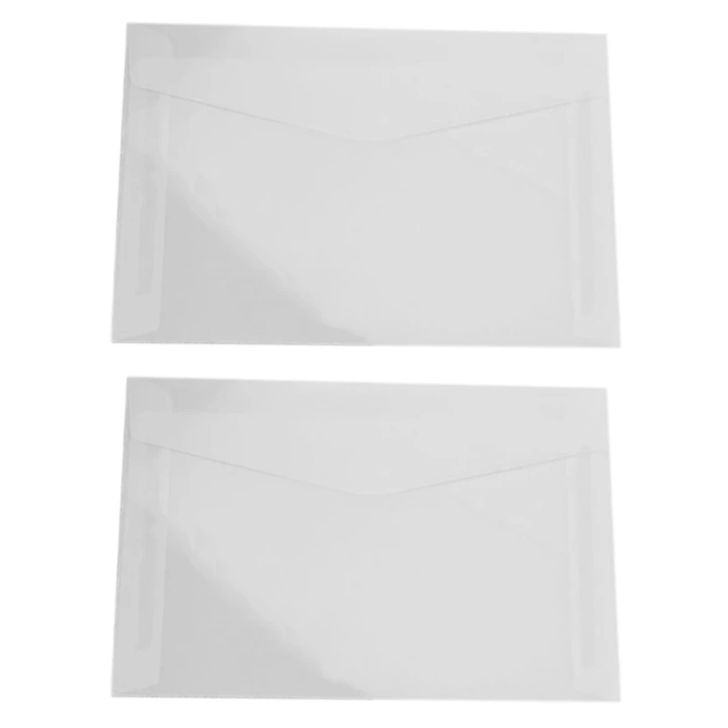 

100Pcs Translucent Blank White Parchment Paper Envelope Postcards Invitations Cover Envelopes
