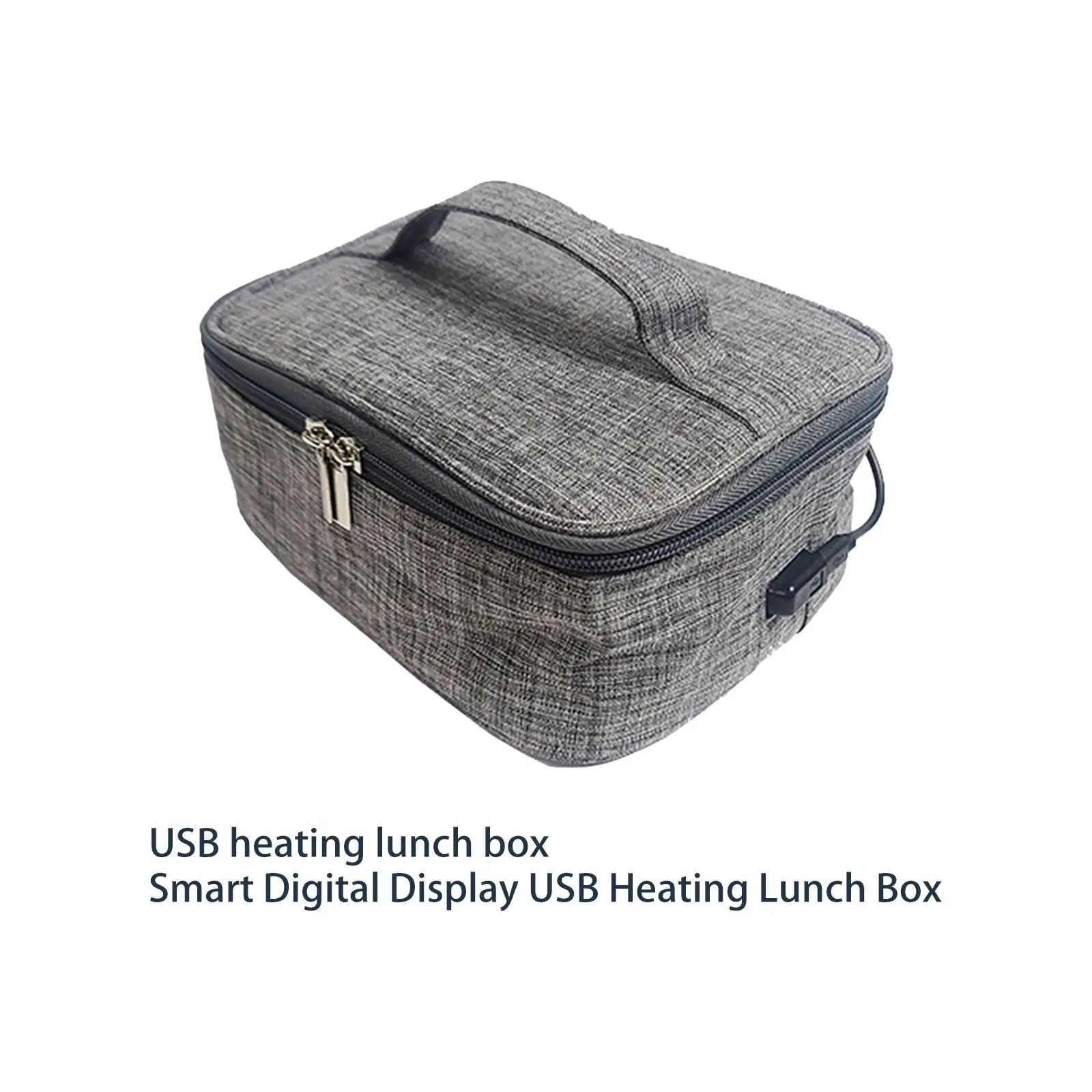 

USB Heated Lunch Boxes Bag Container Oxford Cloth for Office Food Warmer Lunch Heater Tote Personal Microwave Durable Convenient