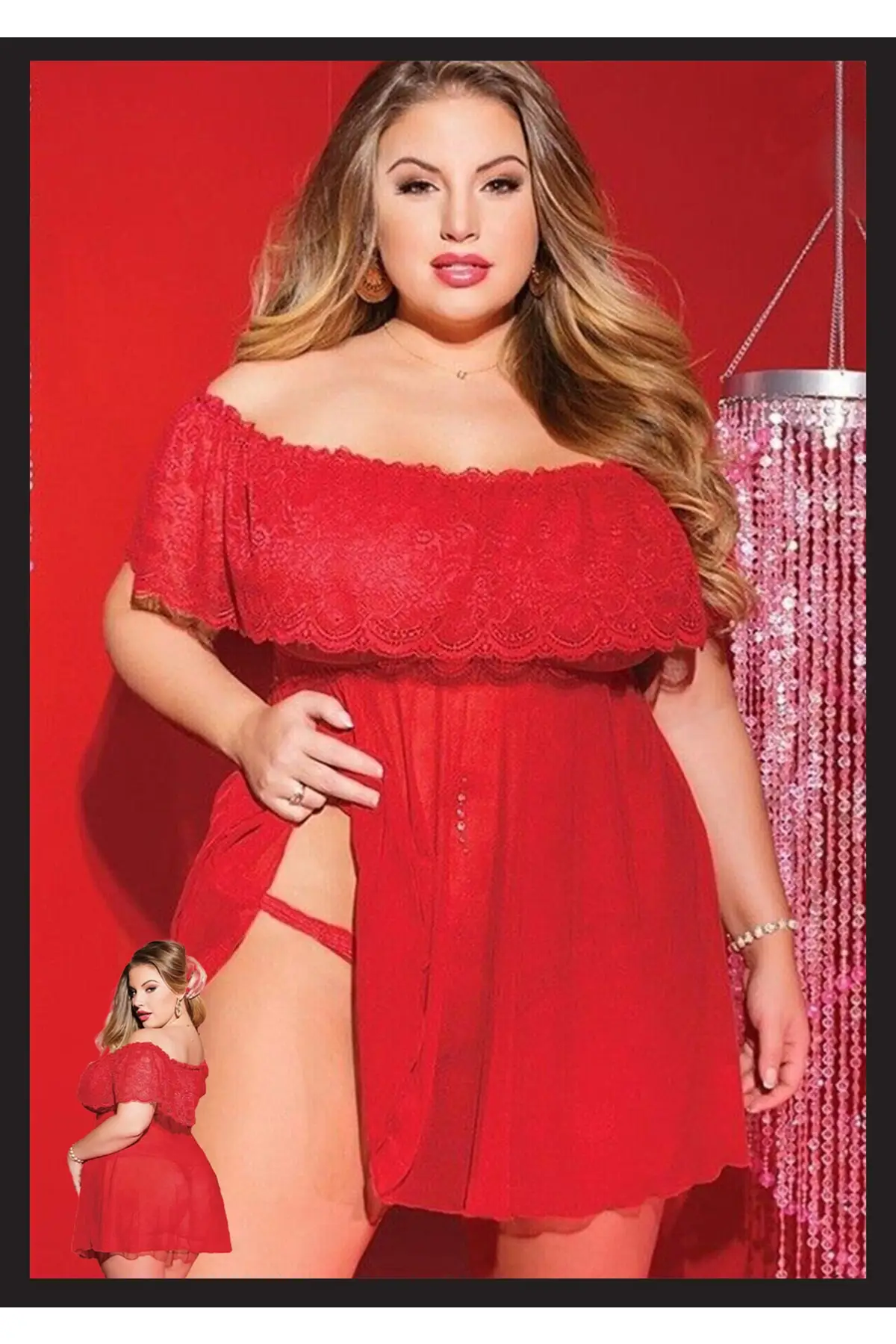 

Women Nightgown Plus Size Lace Detailed New Night Dress Female Sleepwear Nightwear Nightwear Nightwear