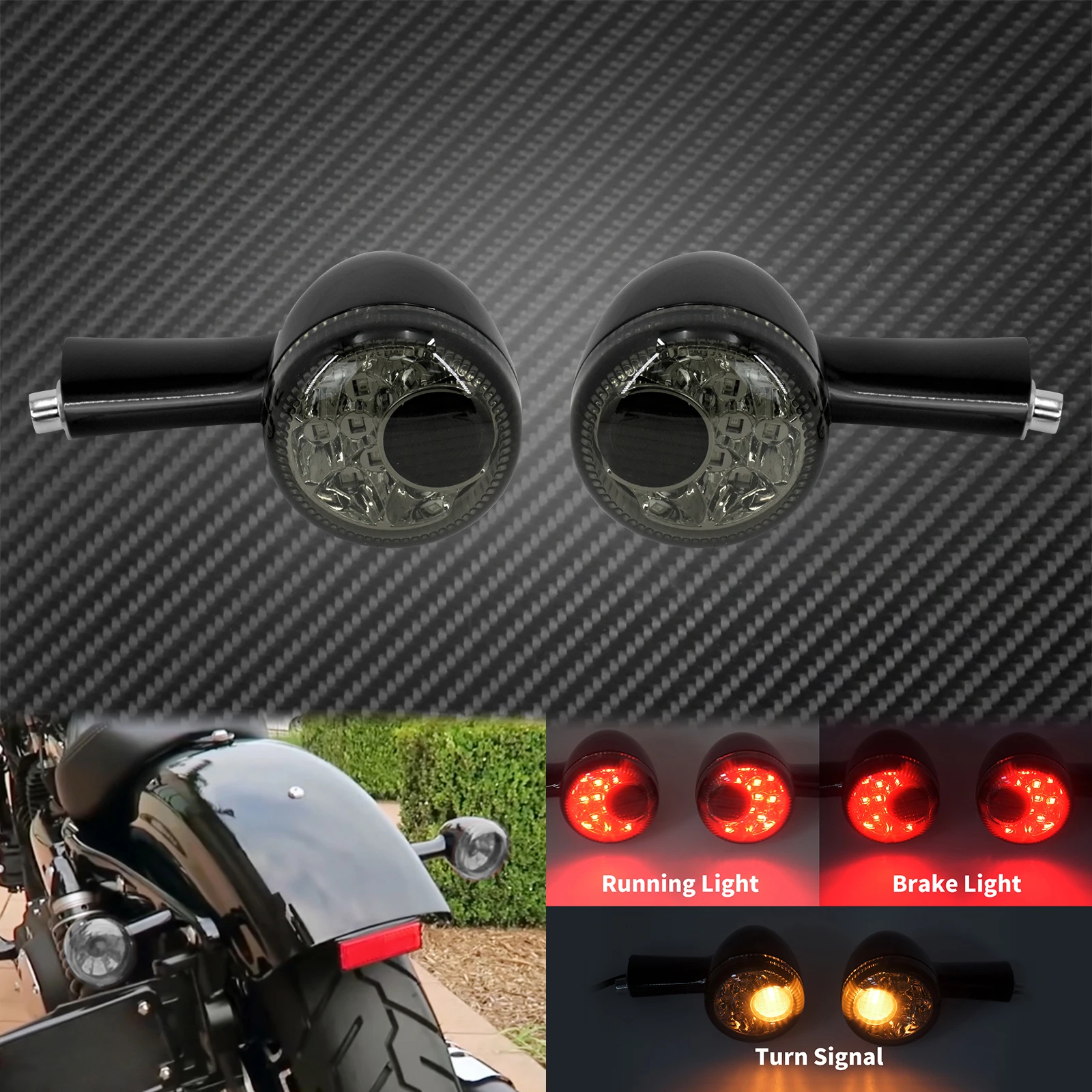 

Задние указатели поворота мотоцикла, светодиодный индикатор тормоза, ходовые огни для Harley Sportster XL 883 Iron 1200 48 Nightster 1992-Up